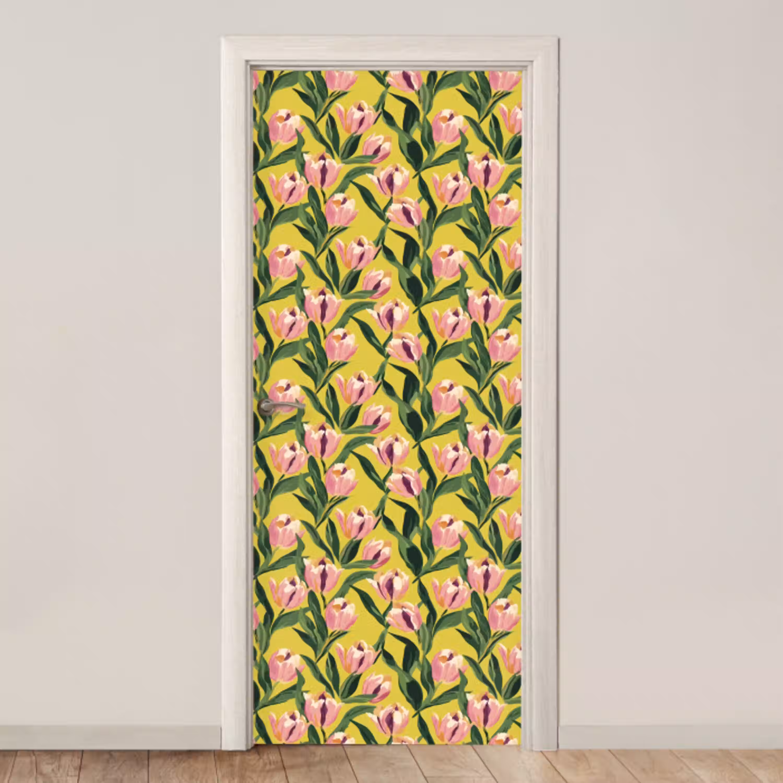 Tulpen - Botanisch - Geel deurposter klein 289 -3d_beige