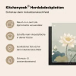 Lotus - Bloemen - Groen Inductie beschemer met haakjes klein -ky-usp-de