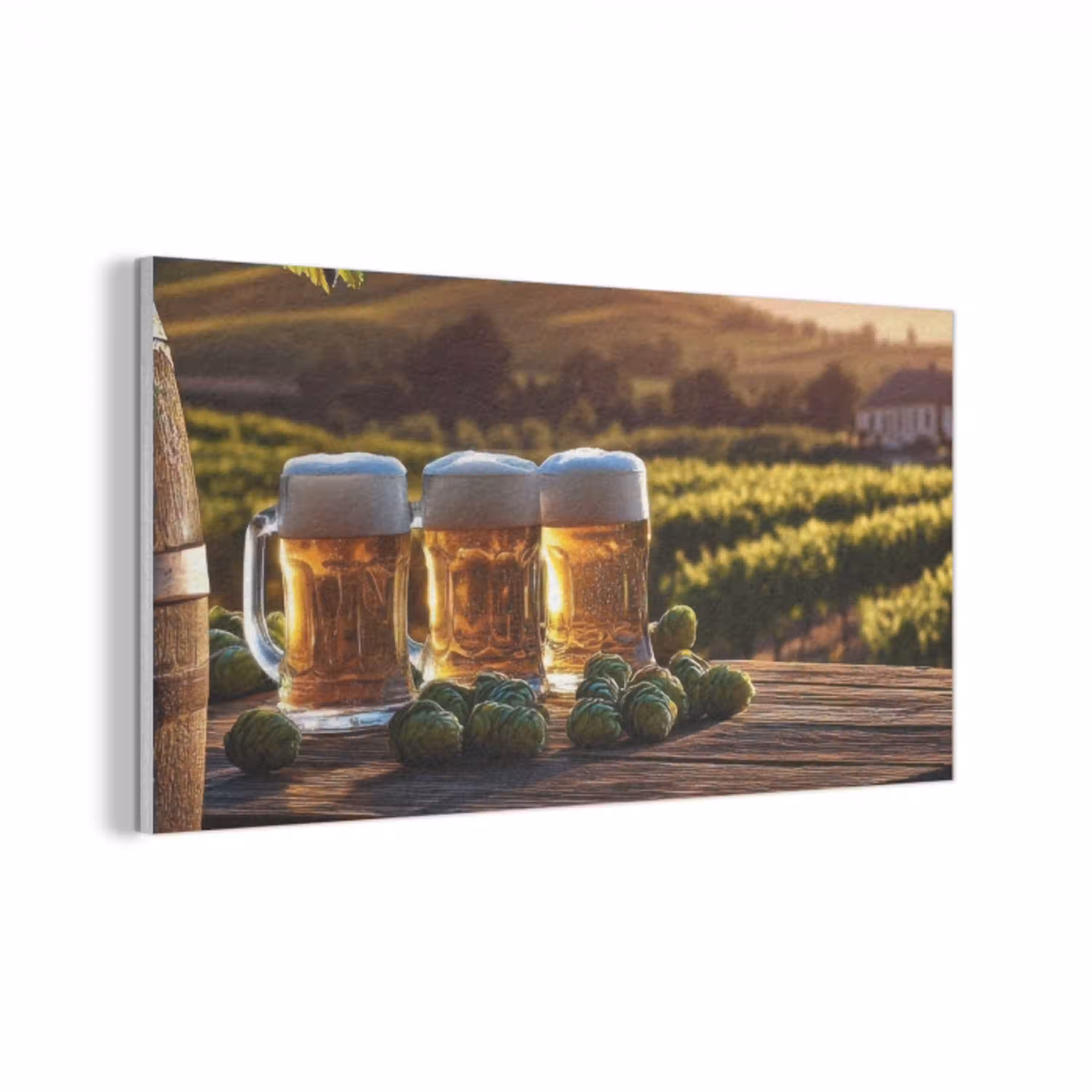 Bier - Hop - Landschap PET vilt middel -3d