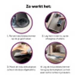 Weg - Sneeuw - Naaldbos - Winter - Avontuurlijk Inductie beschermer vinyl 3mm klein -zzzzzzz-cc-werking