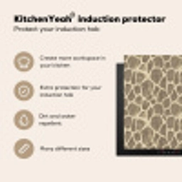 Giraf - Patroon - Beige - Bruin Inductie beschermer vinyl 3mm middel 274 -vsfeer2_ENG