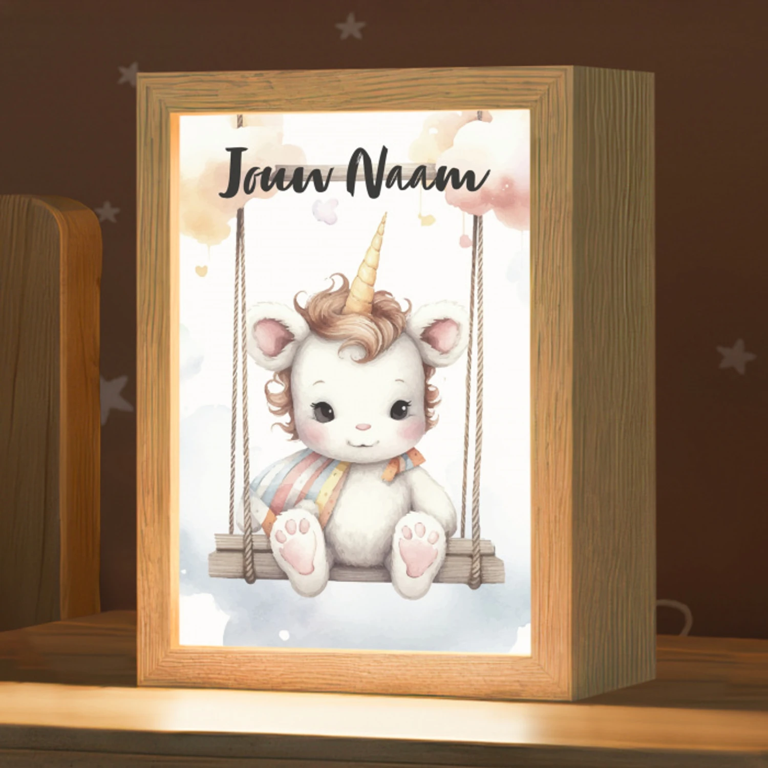 Eenhoorn - Dier - Kinderen - Unicorn Light Box met kabel (Kinderlampje) klein -zzz_3d_website