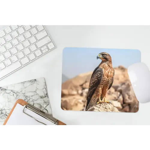 Valk - Vogel - Rots - Macht muismat rubber klein -witbureau