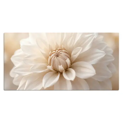 Bloem - Dahlia - Wit Muismat XXL klein -3d_leeg