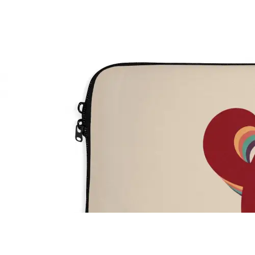 Oh honey - Rood - Schaduw laptophoes neopreen klein -detail