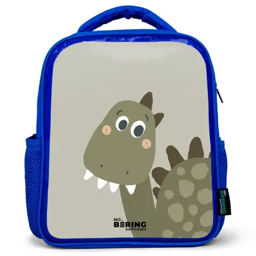 Danny dino Kinderrugzak - Blauw middel -3d