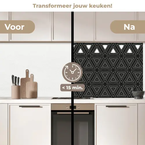 Geometrie - Design - Mozaïek keuken achterwand 2 middel 871 -voor-na2_NL