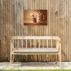 Chocomelk - Drinken - Warm - Bruin Tuinposter op houten frame 2 cm dik klein -sfeer4