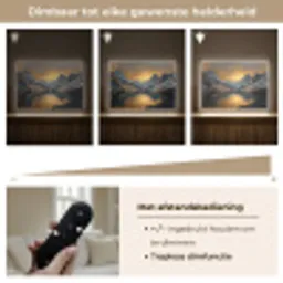 Berglandschap met Gouden Zonsondergang Light Box met batterij (Wandlamp) middel -USP_dimbaarNL