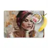 Vrouw - Verflook - Portret - Modern Placemat vinyl groot -zzzproduct_Kitchenyeah-website