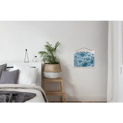 Schuim - Water - Textuur textielposter latten blank klein -woonkamer
