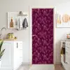 Bladeren - Patroon - Burgundy deurposter klein 289 -sfeer5