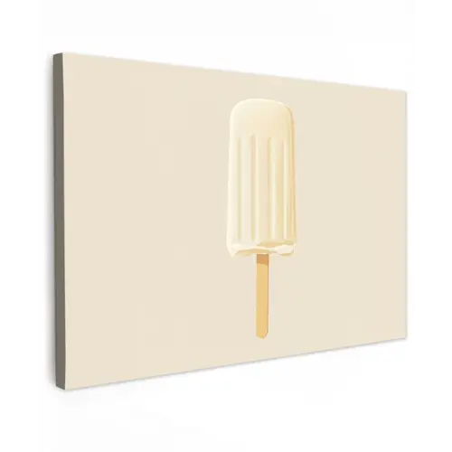 Minimalistisch - Waterijsje - Stokje - Beige canvas 2cm klein -z3d