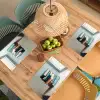 Stapel - Boeken - Groen - Daglicht Placemat vinyl groot -zzsfeer5_Kitchenyeah-website