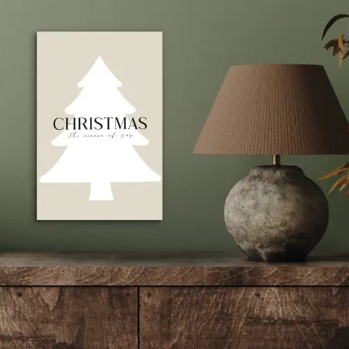 Kerstboom - Japandi - Christmas - Beige aluminium wit klein -sfeer2