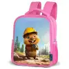 Billy Bouwhelm Kinderrugzak - Roze middel -schuin
