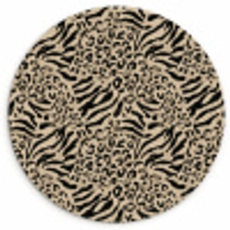Giraf - Zebra - Motief - Bruin Wandcirkel kunststof plaat 5mm dik klein 188 -3d