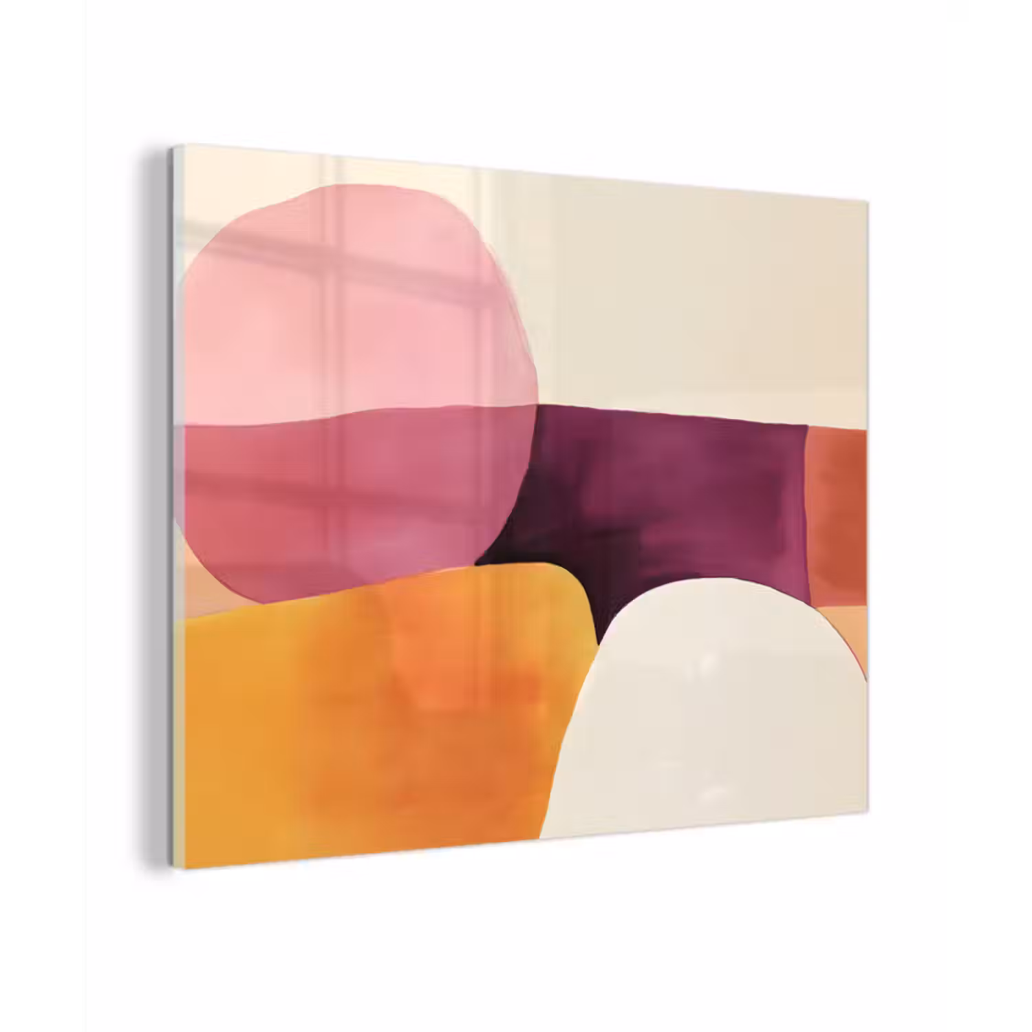 Glas schilderij - Vormen - Abstract - Kleurrijk