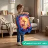 Hertje en uil in een roze sprookjesbos Kinderkoffer - Blauw klein -sfeer2_NL