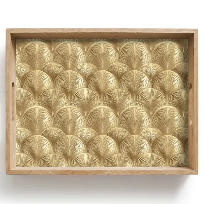Patroon - Waaier -  Goud Dienblad Rechthoek middel 911 -z3d_shopping