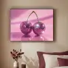 Glitter - Discobol - Roze - Kersen Textielframe zwart klein -sfeer1