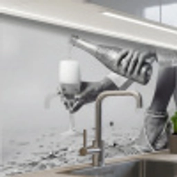 Feestelijk - Champagne - Discobal keuken achterwand 2 middel -zzzz3d_schuin
