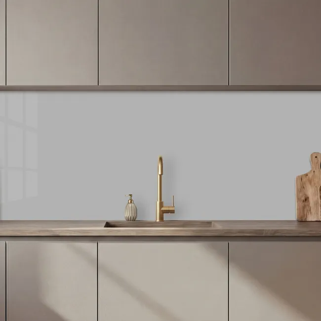 Keuken achterwand - Grijs - Effen print