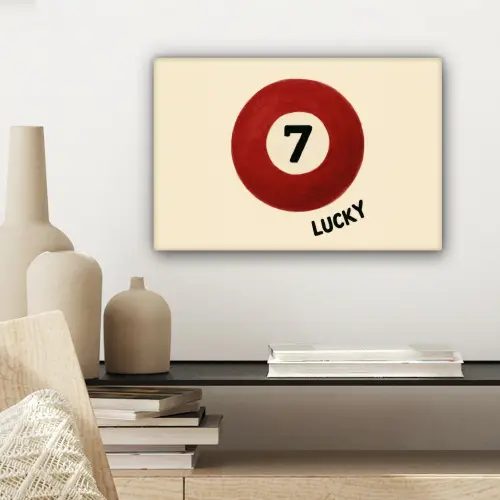 Cirkel - Zeven - Lucky - Rood canvas 2cm klein -sfeer6