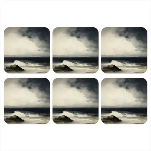Zee - Rotsen - Storm onderzetter kurk middel -3d