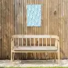 Blauw - Wit - Patroon - Bliksem Tuinposter op houten frame 2 cm dik klein 841 -sfeer4