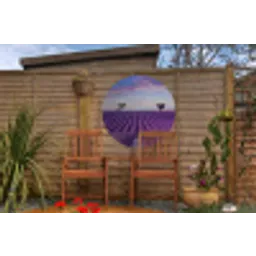 Lavendel - Natuur - Paars - Bomen - Bloemen Wandcirkel tuinposter met ringen klein -buiten3