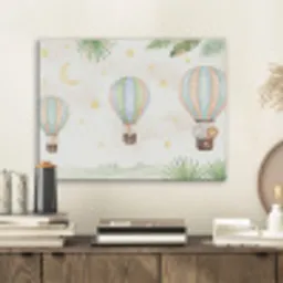 Aquarel - Luchtballonnen - Pastel PET vilt klein -sfeer1