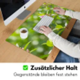 Kolibrie - Bloem - Natuur - Groen Muismat XXL klein -ysfeer3_duits