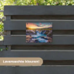 Watervallen in de Ochtendgloren tuinposter los doek klein -sfeer3