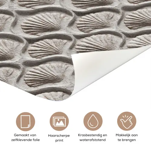Zand - Schelpenvorm - Grijs deurposter klein 289 -closeup_NL