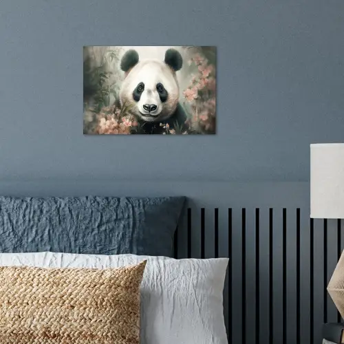 Panda - Dieren - Bloemen - Planten poster papier klein -sfeer2