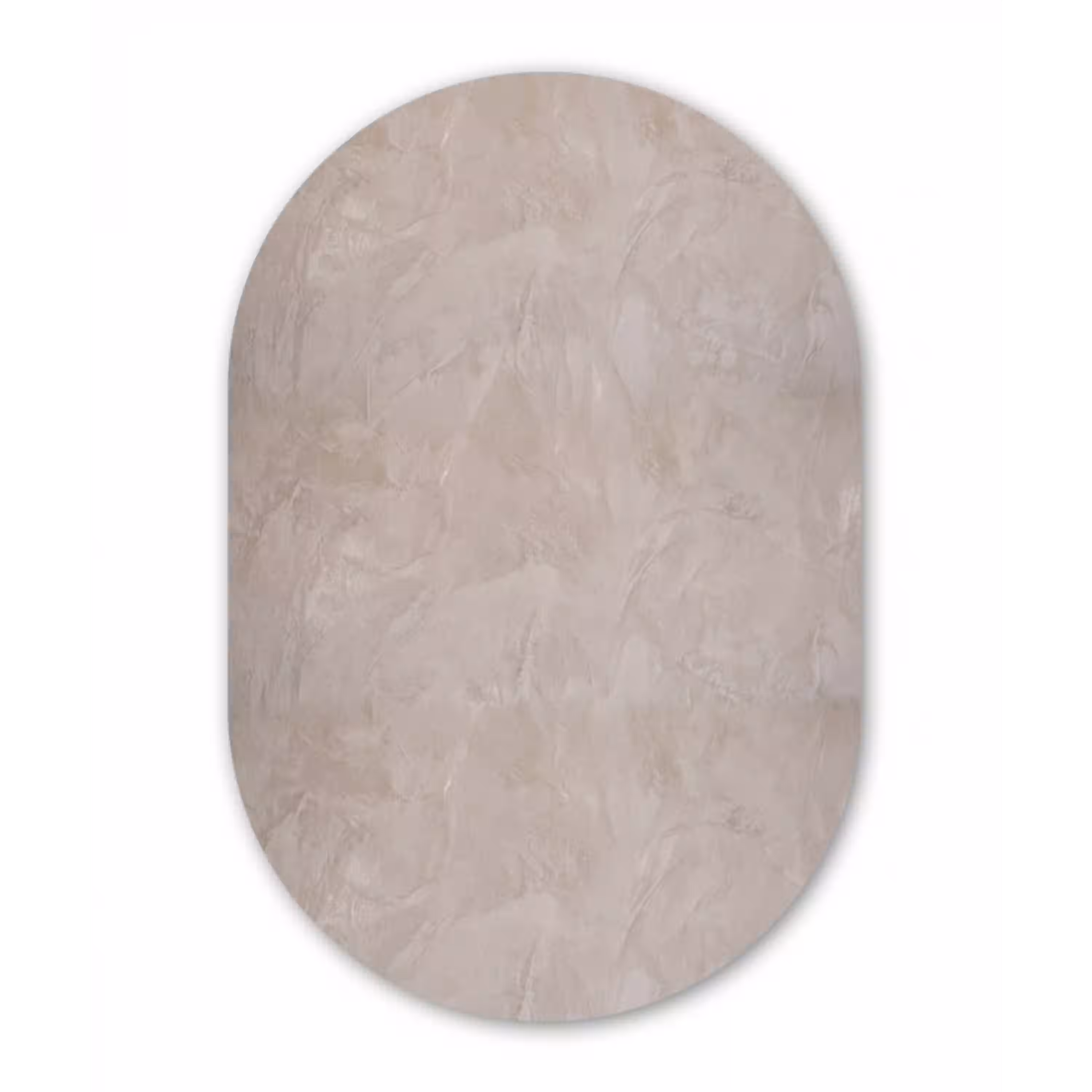 Textuur - Wand - Modern - Beige - Abstract Wandcirkel Ovaal Aluminium middel -3d