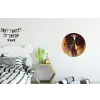 Giraf - Bruin - Abstract - Geschilderd Wandcirkel aluminium klein -kinderkamer