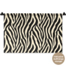 Zebra - Print - Klassiek - Zwart Wandkleed katoen klein 269 -t3d_DE