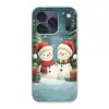 Sneeuwpop - Kerstsneeuw - Groen - Rood Telefoonhoesje iPhone 17 Pro klein -3d