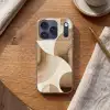 Retro - Geometrische lagen - Aardetinten Telefoonhoesje iPhone 17 Pro klein -sfeer1
