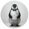 Pinguïn - WC rol - Wit Wandcirkel kunststof plaat 5mm dik klein -3d