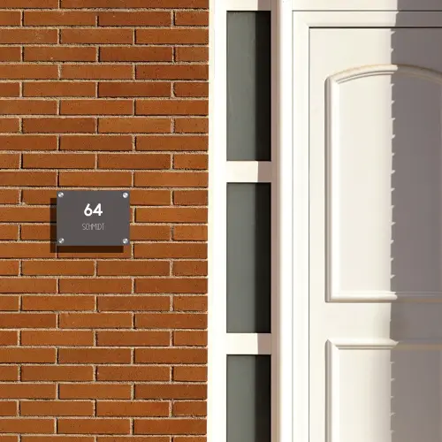 Grijs - Modern Naambord Rechthoek middel -sfeer3-rechthoek-S