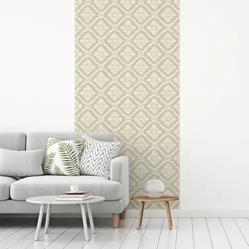 Floraal - Ornament - Beige fotobehang vinyl groot 64 -woonkamer