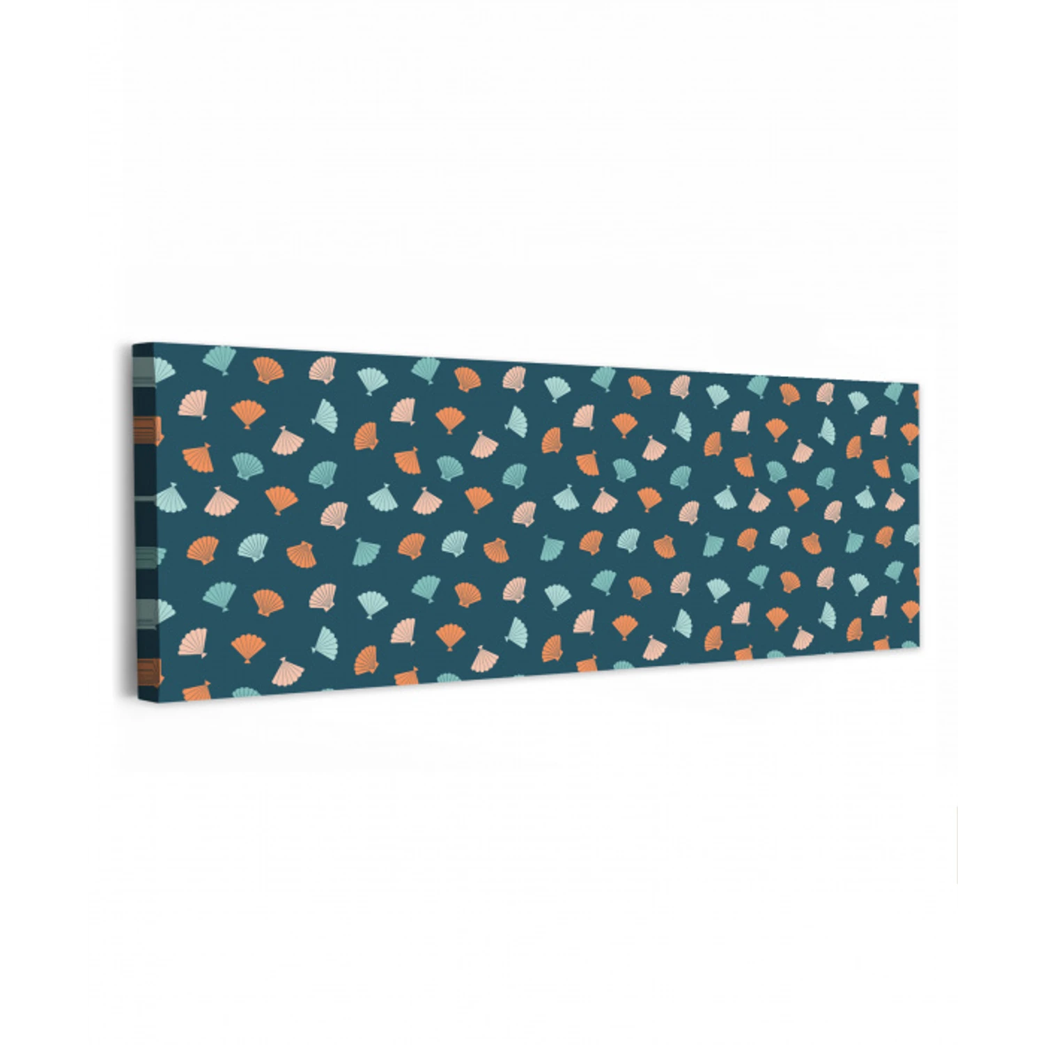 Zee - Dieren - Donkerblauw - Schelpen canvas 2cm klein 828 -z3d