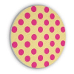 Roze - Stippen - Geel Akoestische PET Vilt - Rond klein 838 -3d