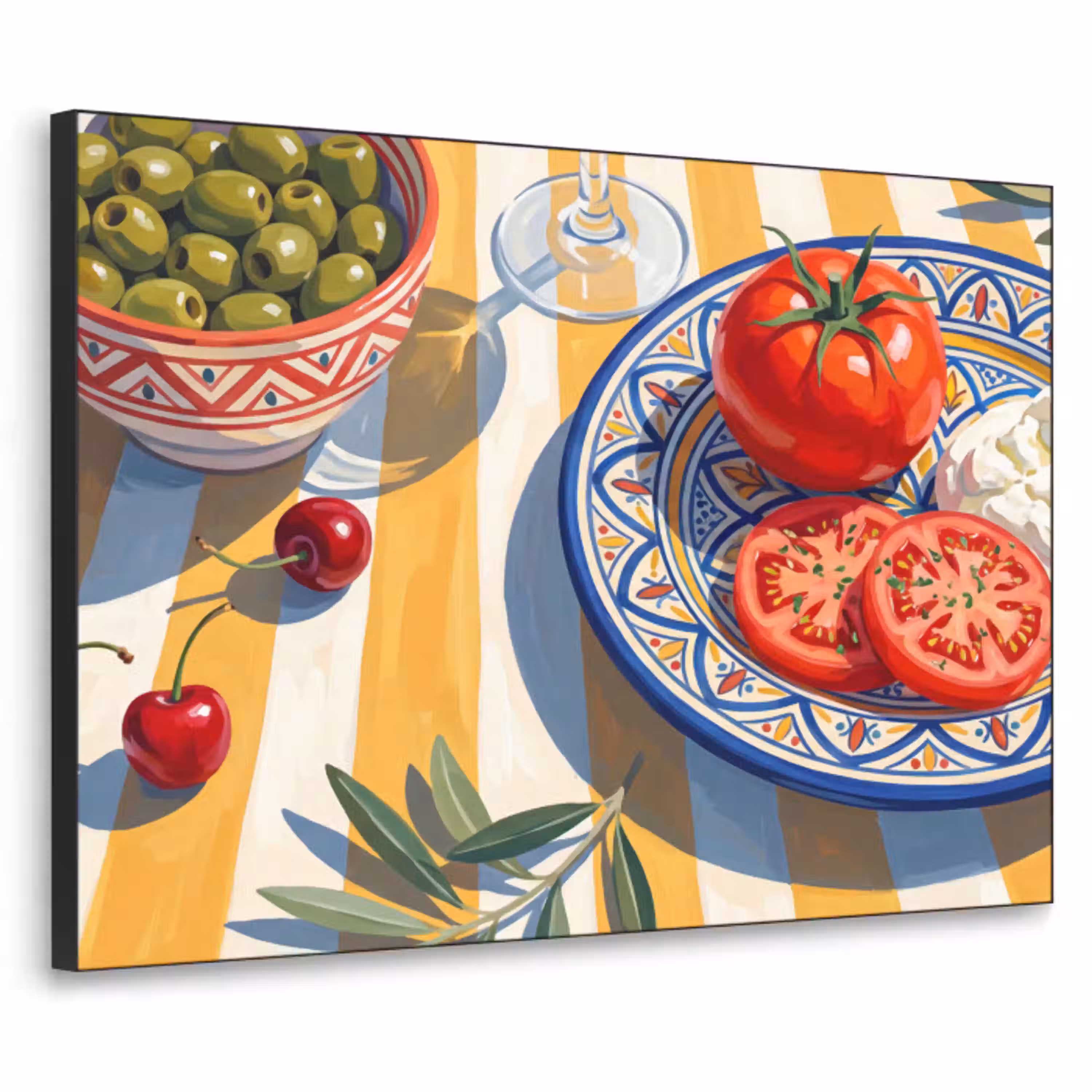 Fruit - Groenten - Kunst Textielframe zwart klein -3d
