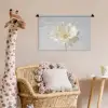 Bloem - Minimalistisch -Wit Wandkleed katoen klein -wsfeer5_kind