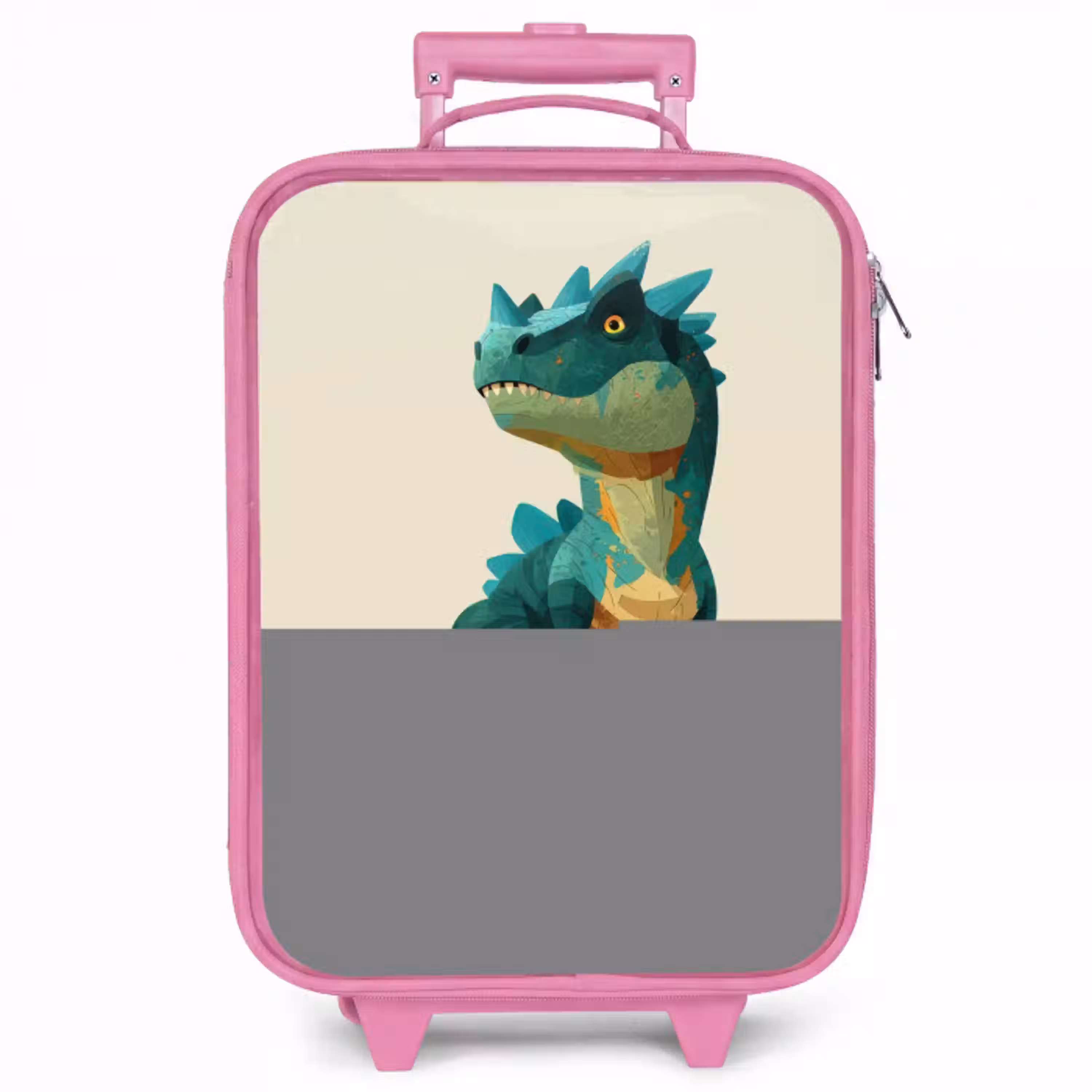 Gehoornde dino met scherpe blik Kinderkoffer - Roze klein -zzz_website3d