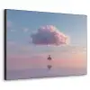 Wolk - Schommel - Kleurrijke lucht Textielframe zwart klein -3d
